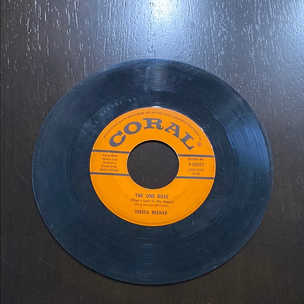 Coral Records 45 RPM Vinyl Single - Orange Label*3/$10